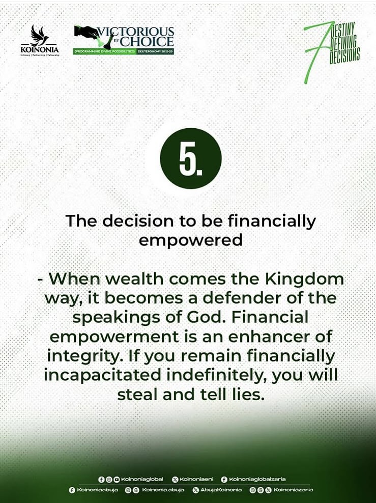 The 5th destiny-defining decision