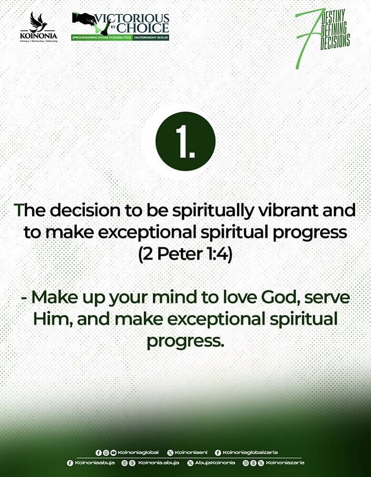 The 1st destiny-defining decision