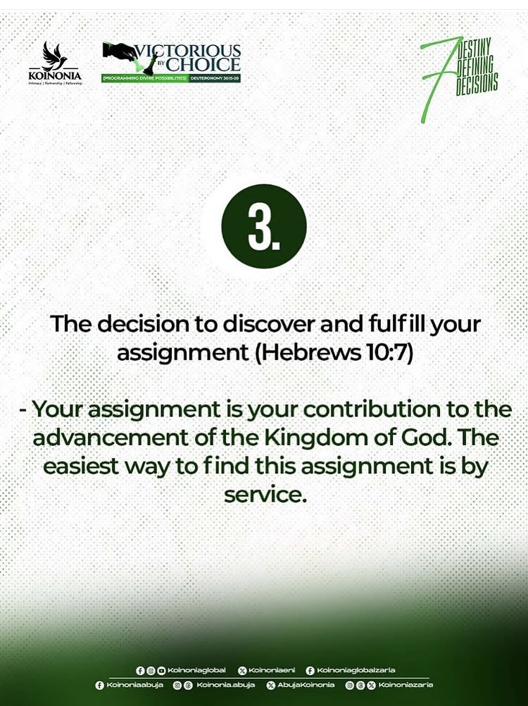 The 3rd destiny-defining decision