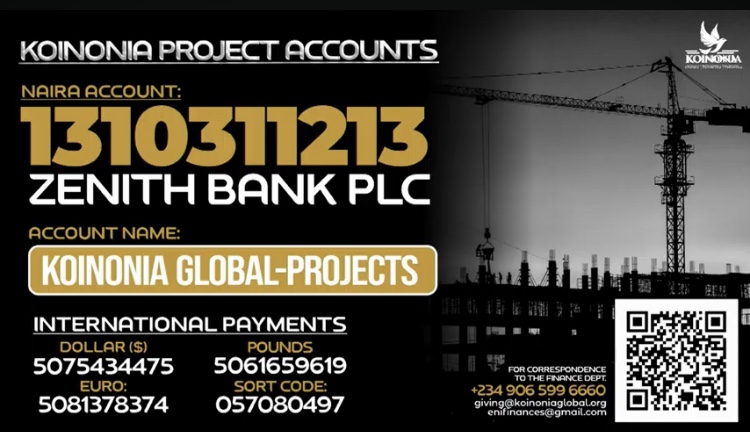 Ministry Account Details