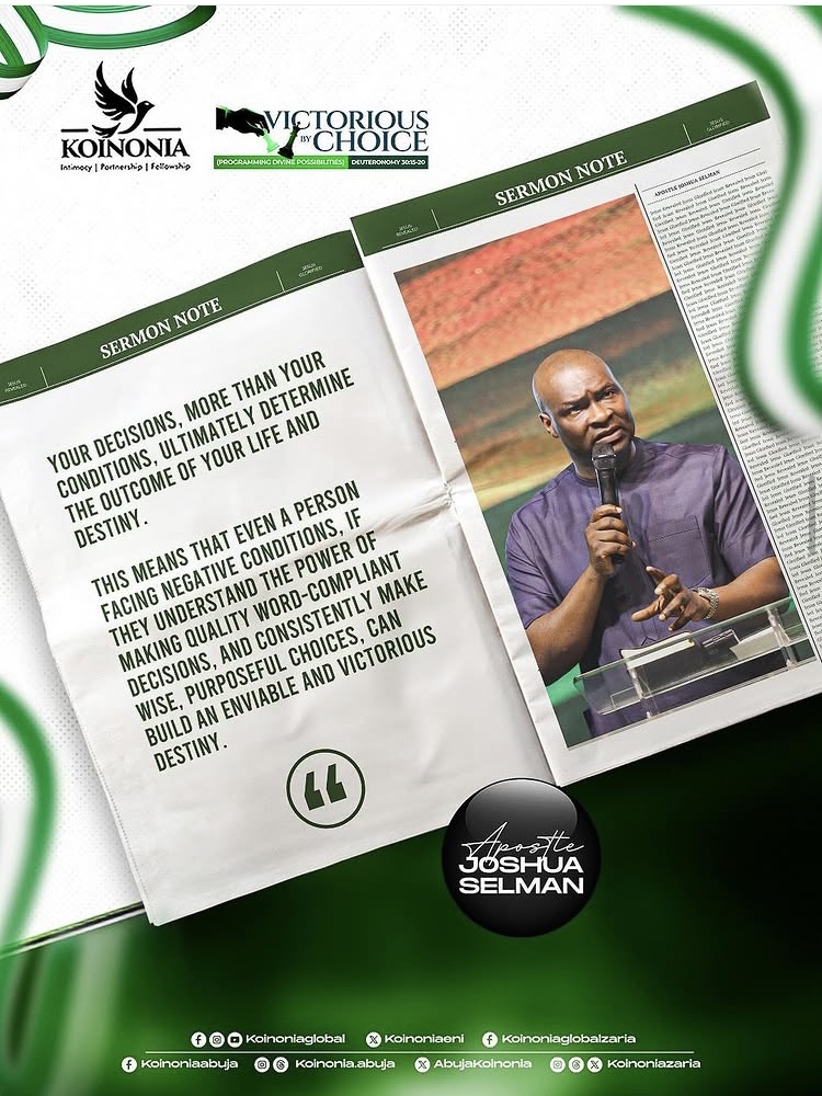 What determines the outcome of your life and destiny?.