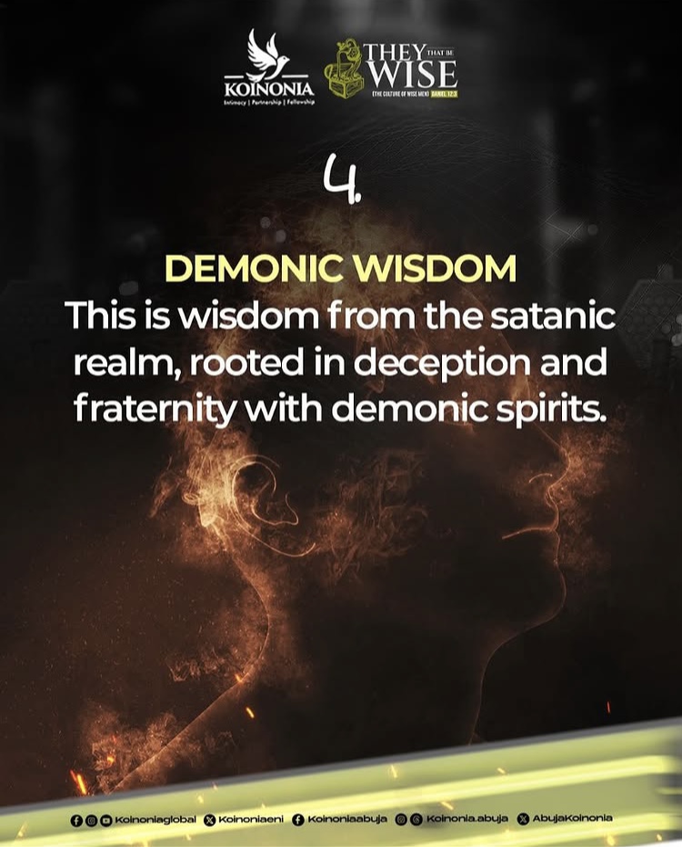 The 4th kind of Wisdom according to 
                scripture