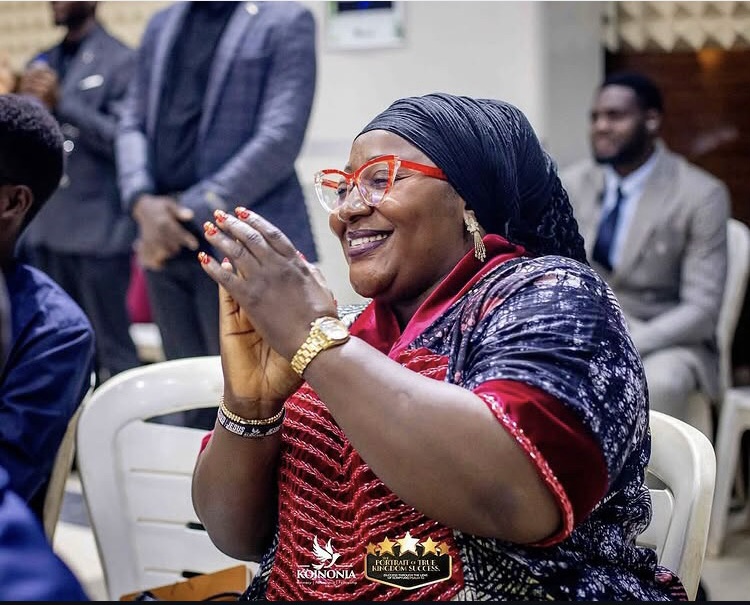 Woman applauding