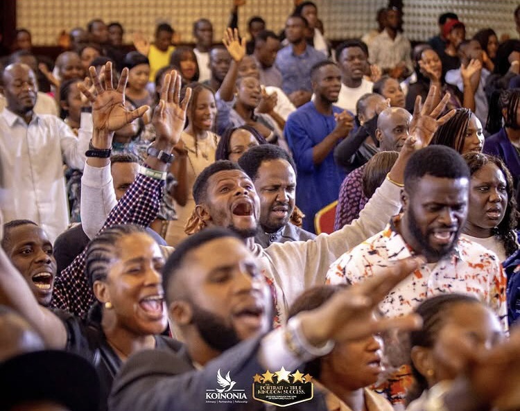 People worshipping inside